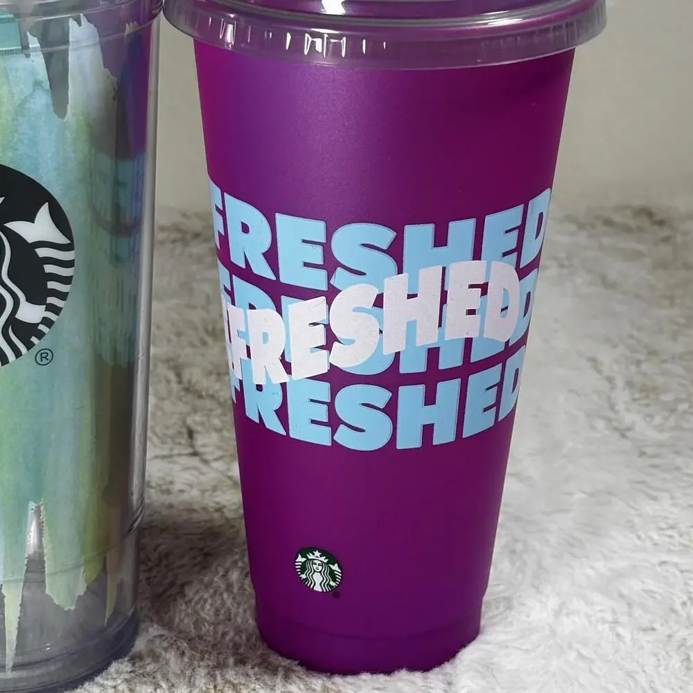 Starbucks Cold Cup Bundle | Hello Pumpkin, Watercolor Tumbler, Refresh Pink